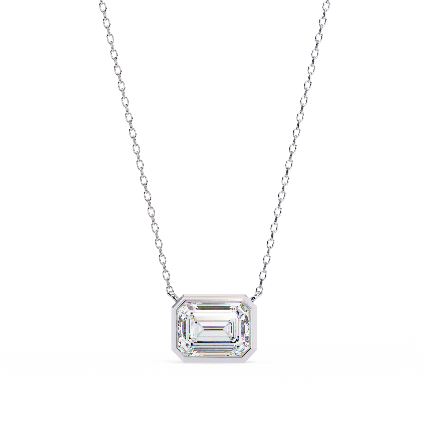 Brilliance Charm Pendant (Emerald Cut)
