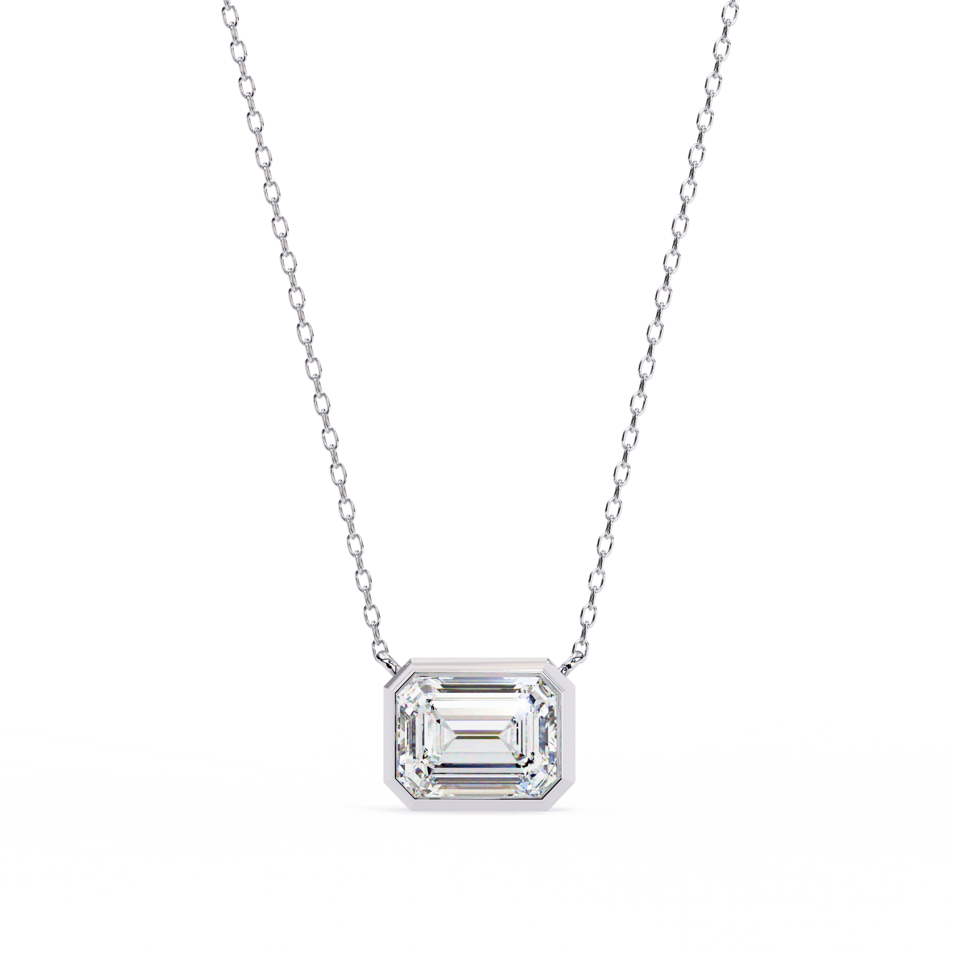 Brilliance Charm Pendant (Emerald Cut)