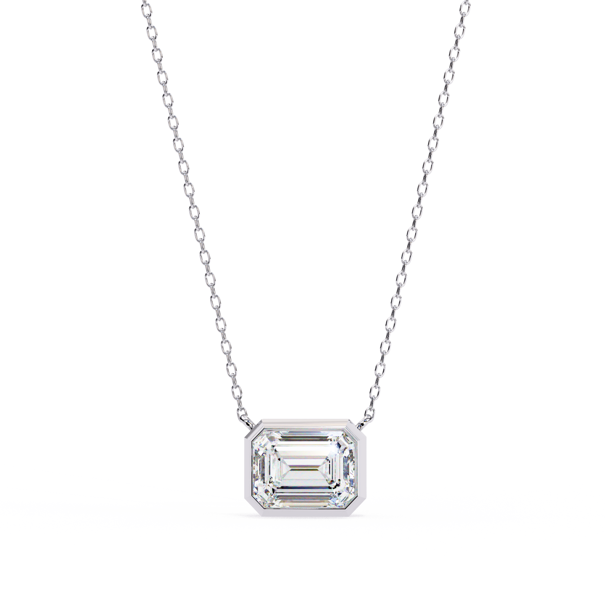 Brilliance Charm Pendant (Emerald Cut)