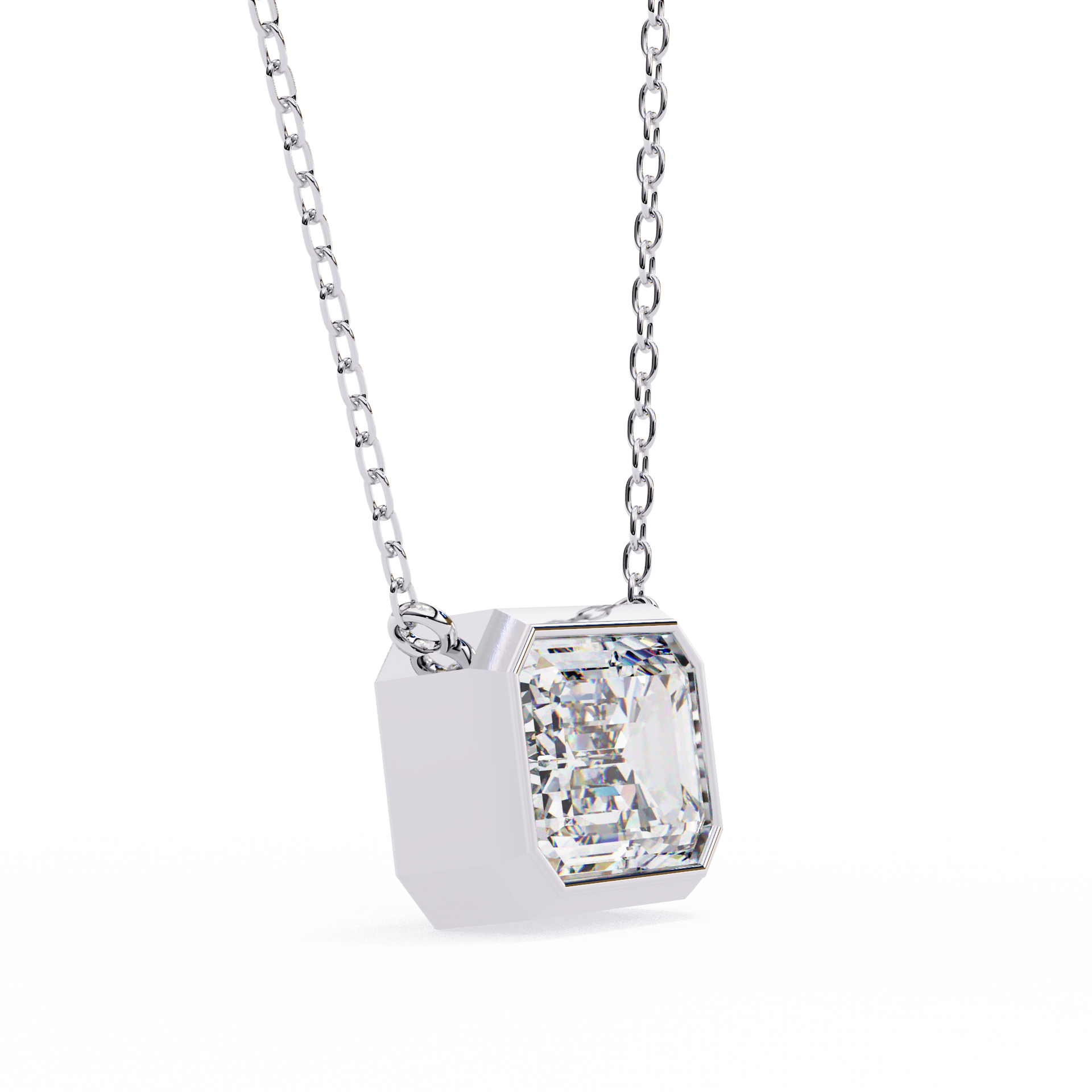 Brilliance Charm Pendant (Emerald Cut)