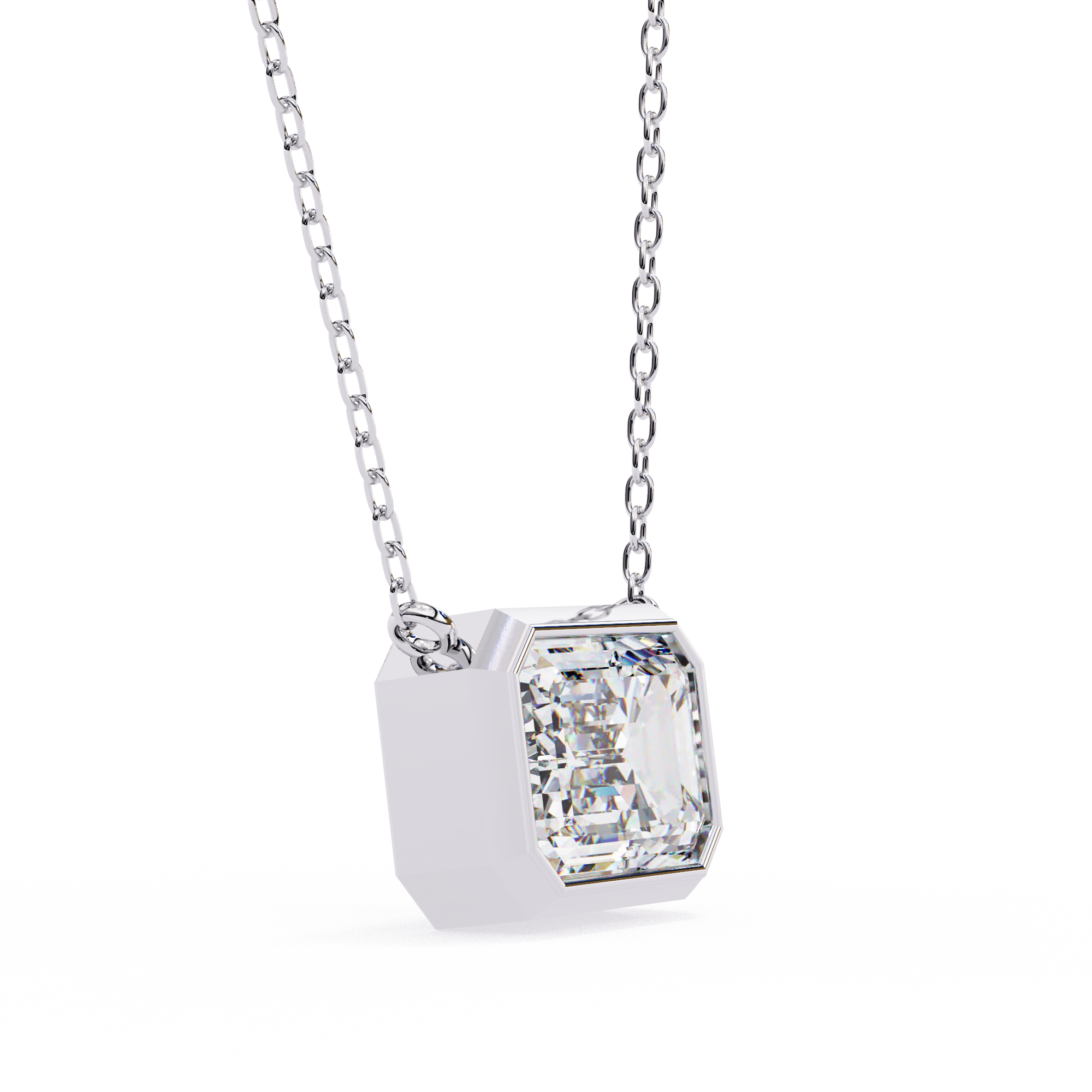 Brilliance Charm Pendant (Emerald Cut)