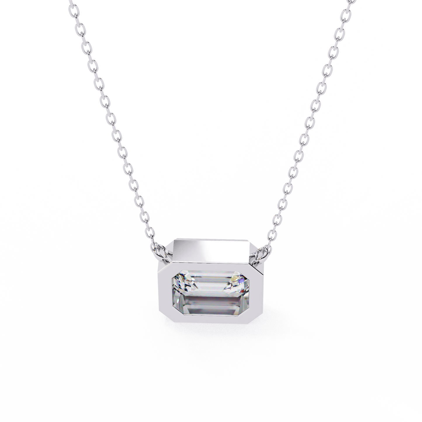 Brilliance Charm Pendant (Emerald Cut)