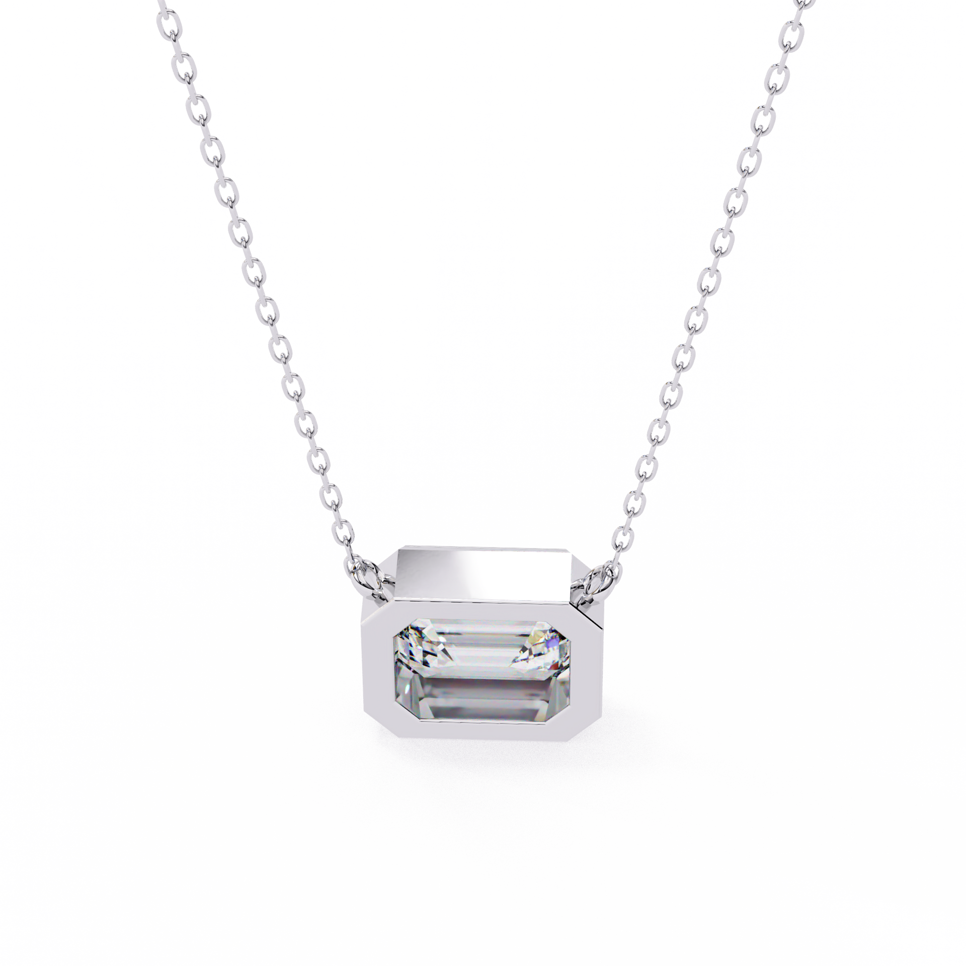 Brilliance Charm Pendant (Emerald Cut)