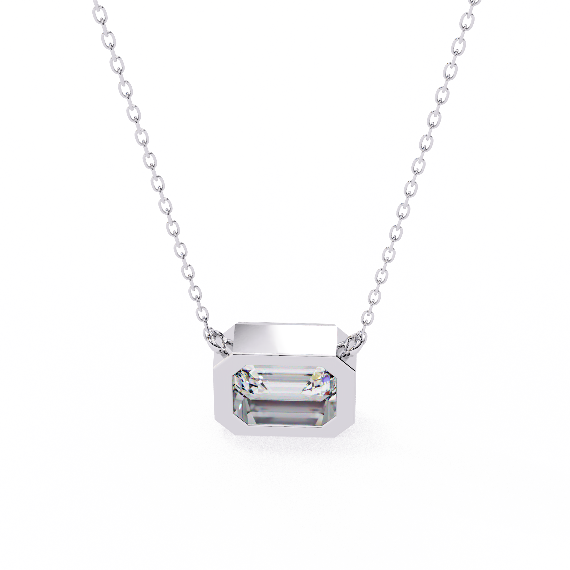 Brilliance Charm Pendant (Emerald Cut)