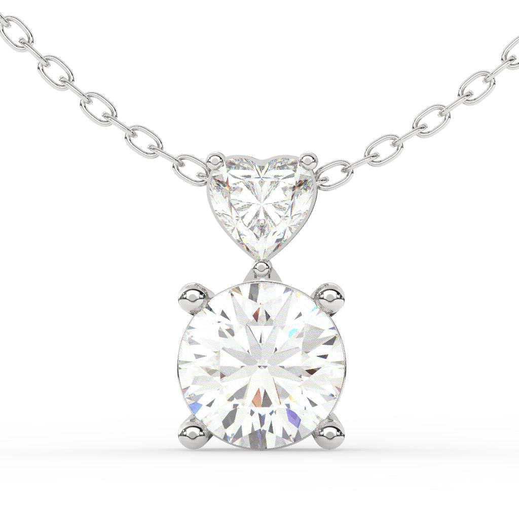 Hearts and Round Pendant