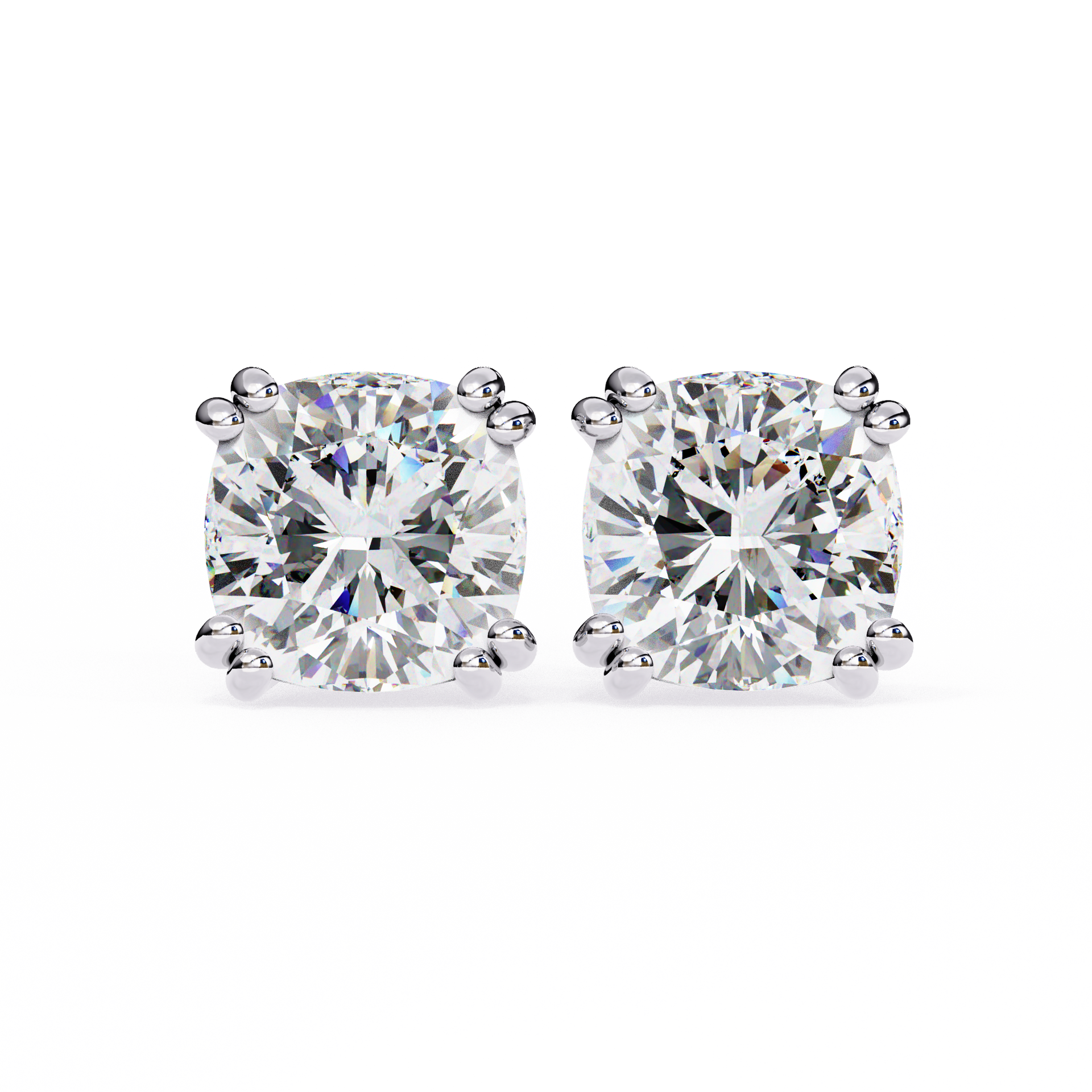 Stellar Luxe Earrings (Cushion cut-Eight Prongs)