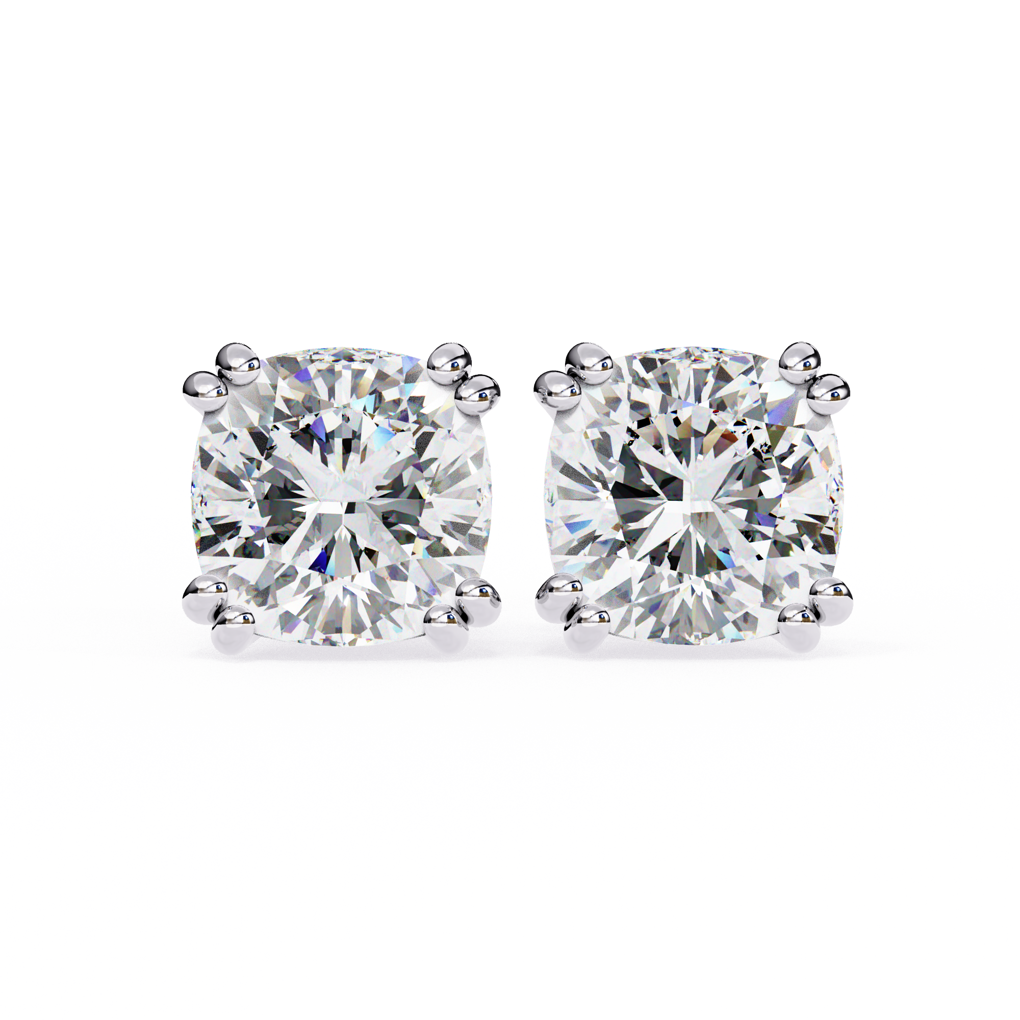Stellar Luxe Earrings (Cushion cut-Eight Prongs)