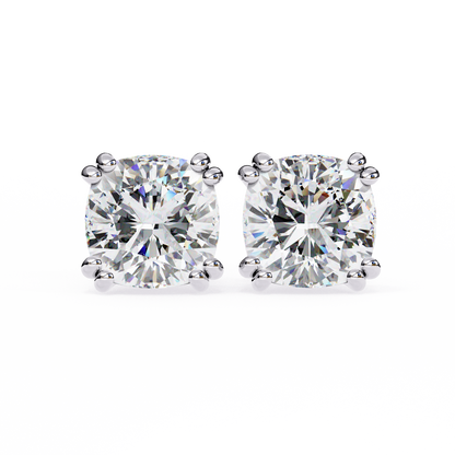 Stellar Luxe Earrings (Cushion cut-Eight Prongs)
