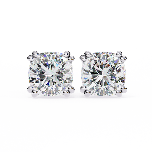 Stellar Luxe Earrings (Cushion cut-Eight Prongs)