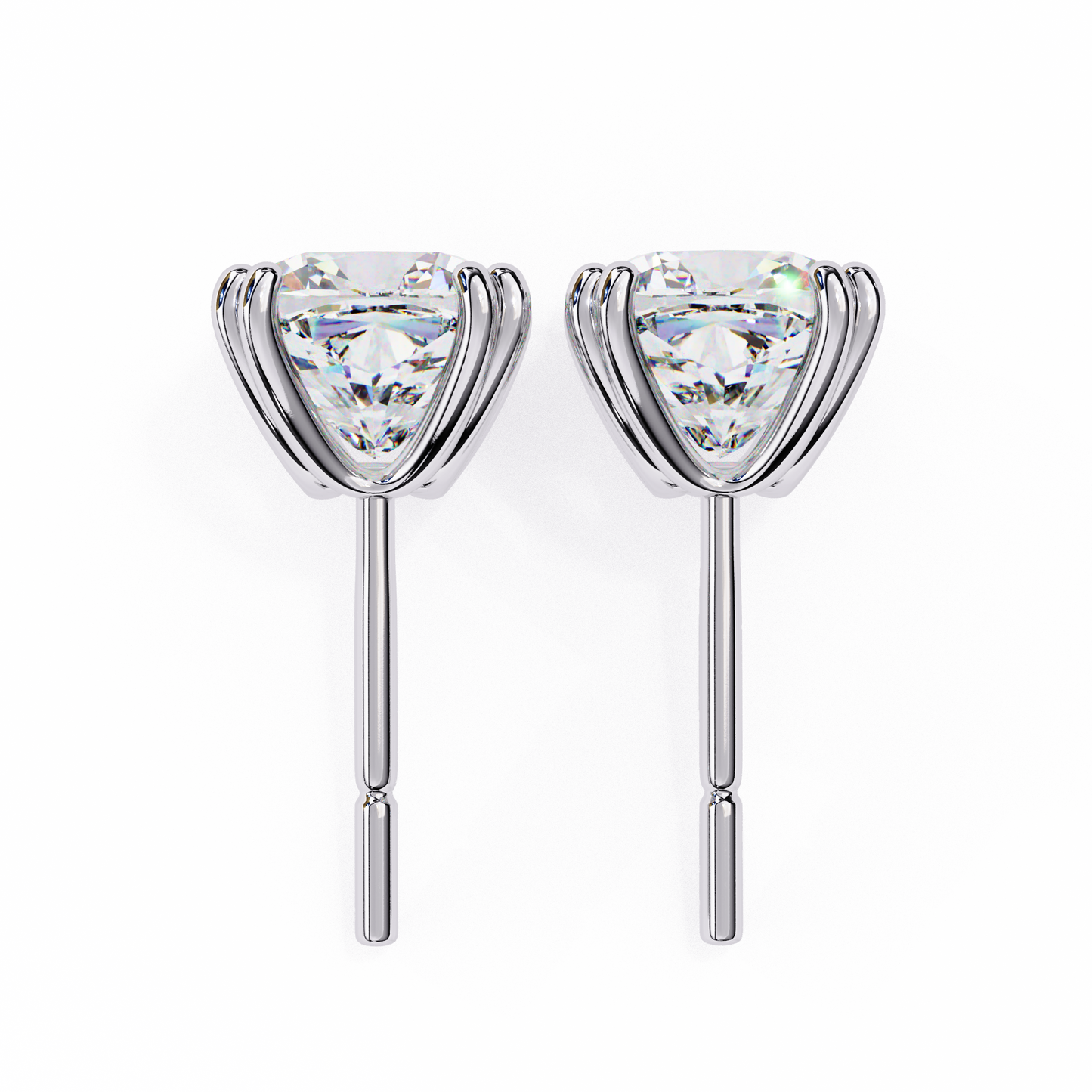 Stellar Luxe Earrings (Cushion cut-Eight Prongs)