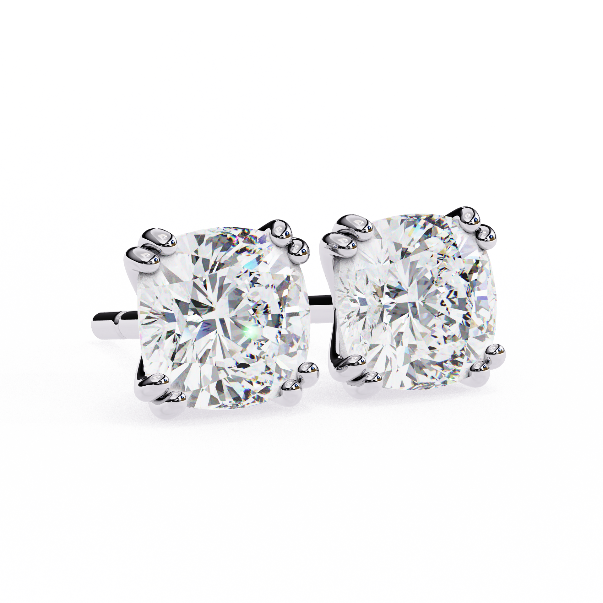 Stellar Luxe Earrings (Cushion cut-Eight Prongs)