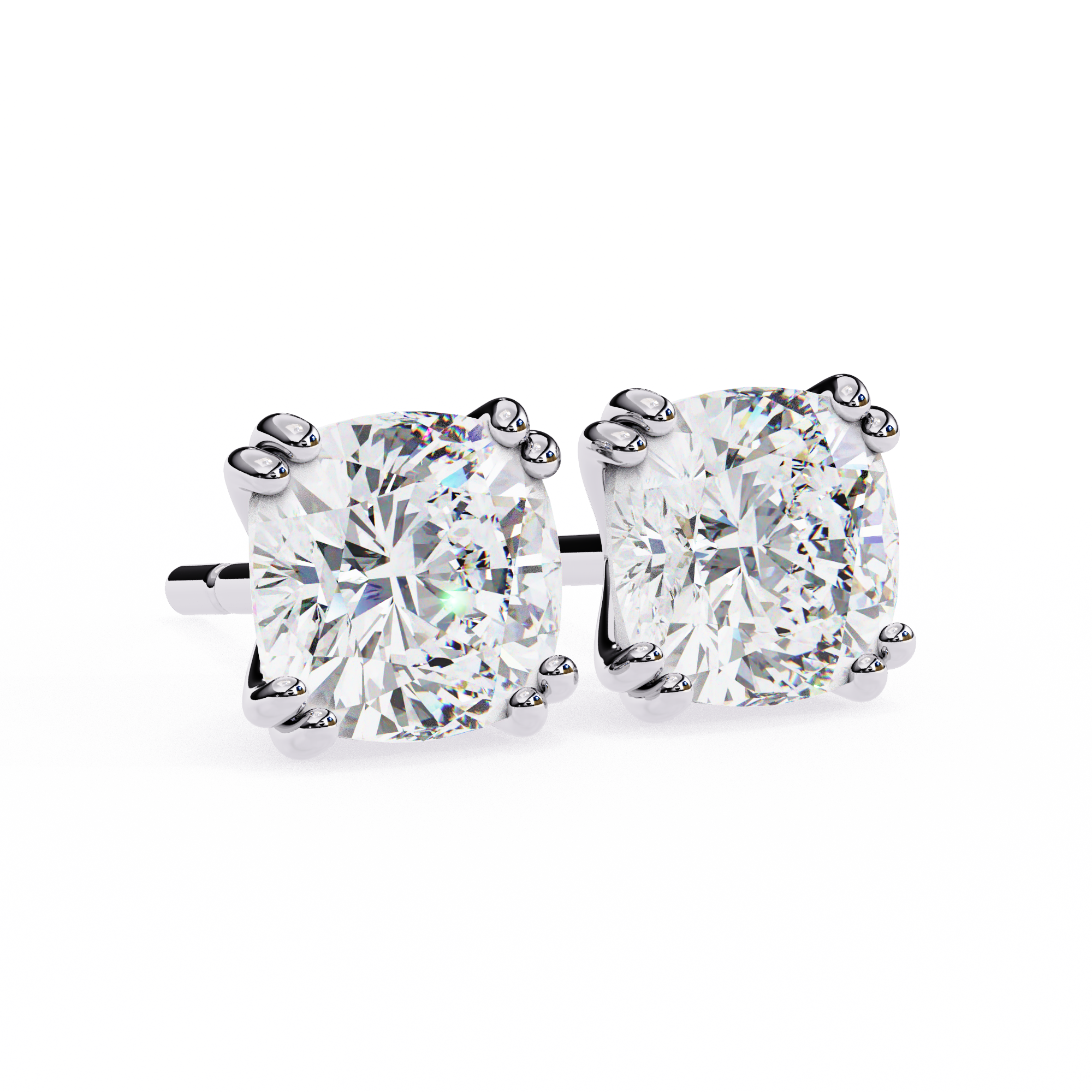 Stellar Luxe Earrings (Cushion cut-Eight Prongs)