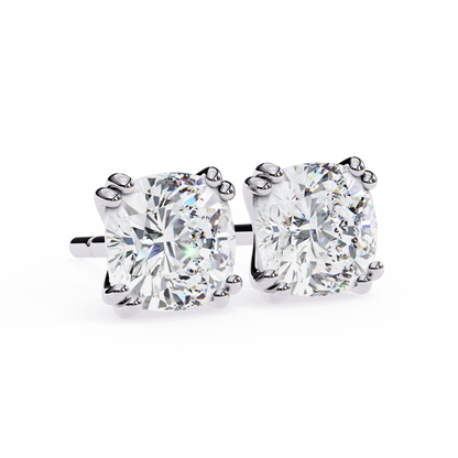 Stellar Luxe Earrings (Cushion cut-Eight Prongs)
