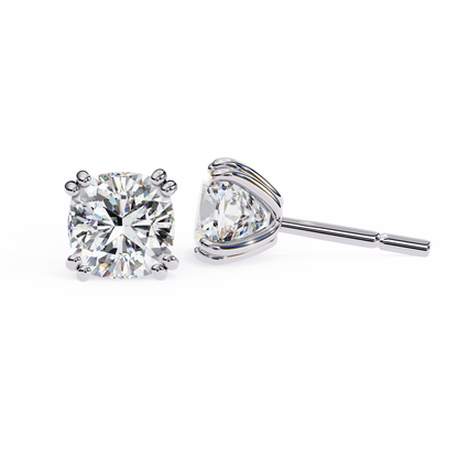 Stellar Luxe Earrings (Cushion cut-Eight Prongs)