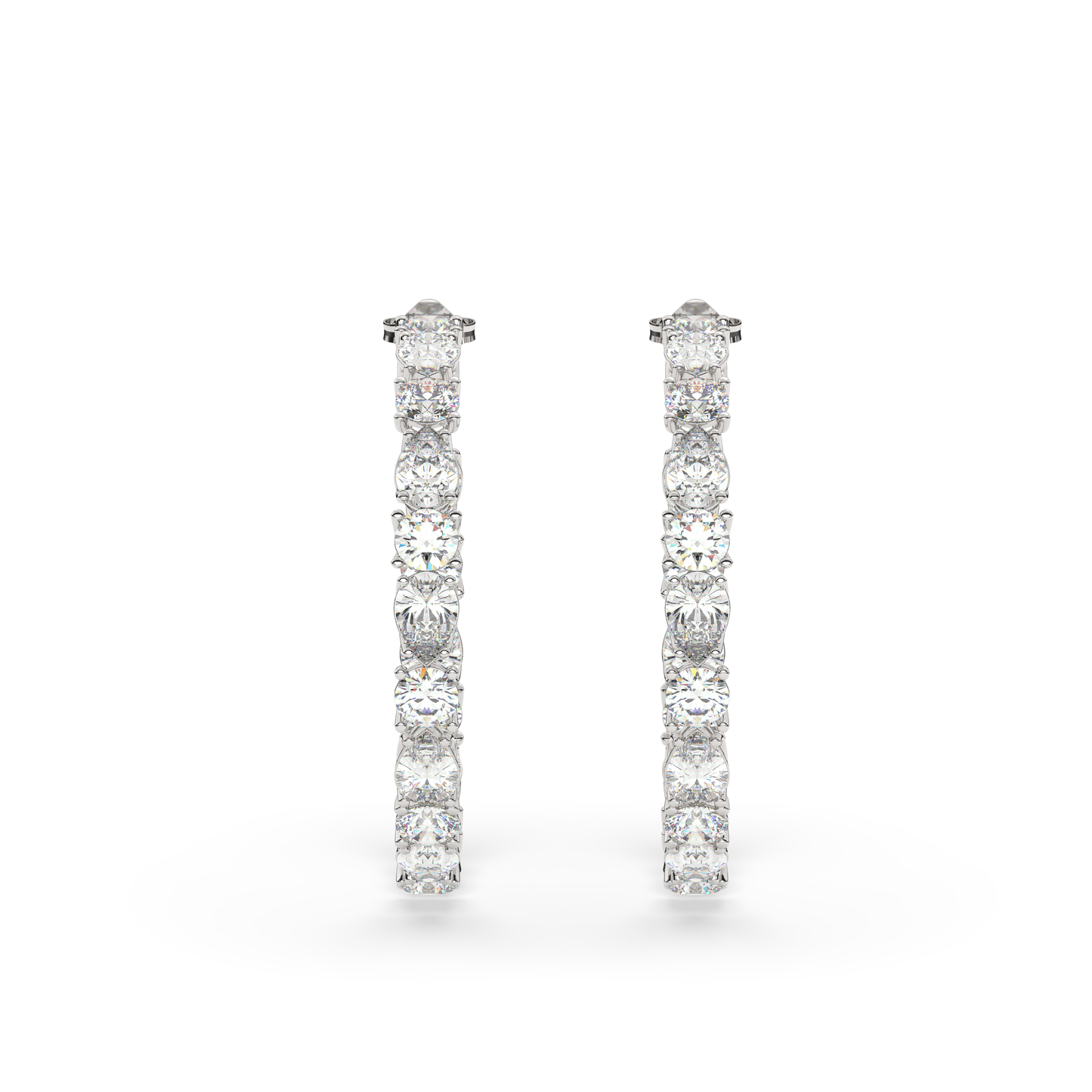 Diamond Horizon Hoops Earrings