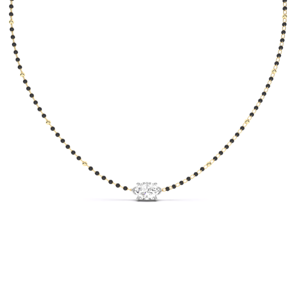 Oval Solitaire Mangal Sutra