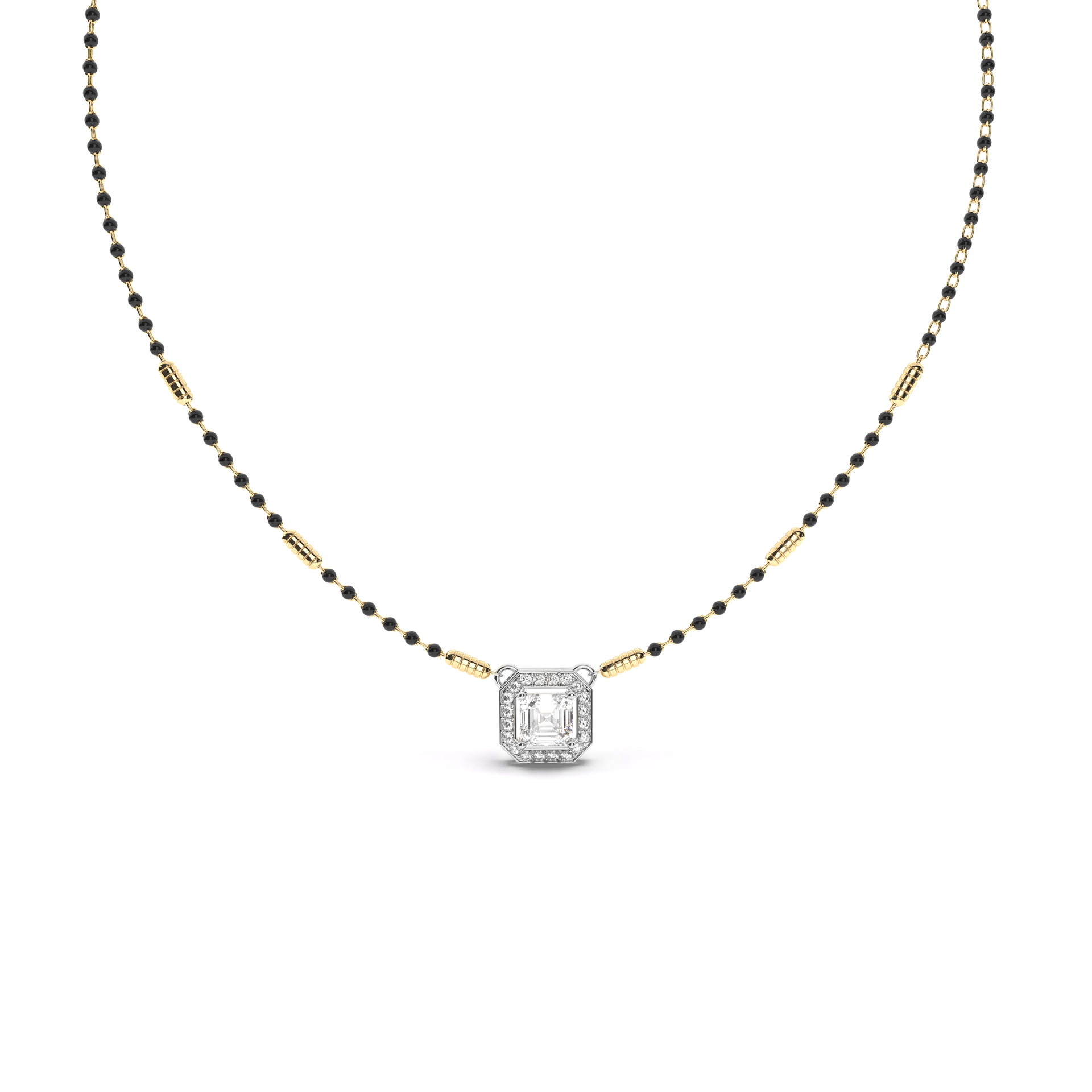 Emerald Cut Solitaire Mangal Sutra