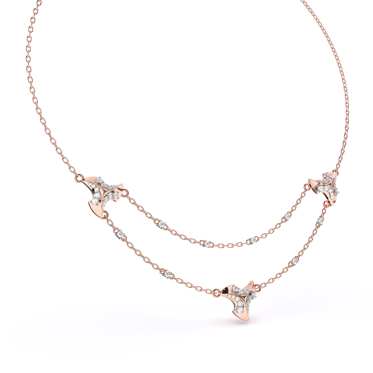 Glimmering Horizon Diamond Necklace