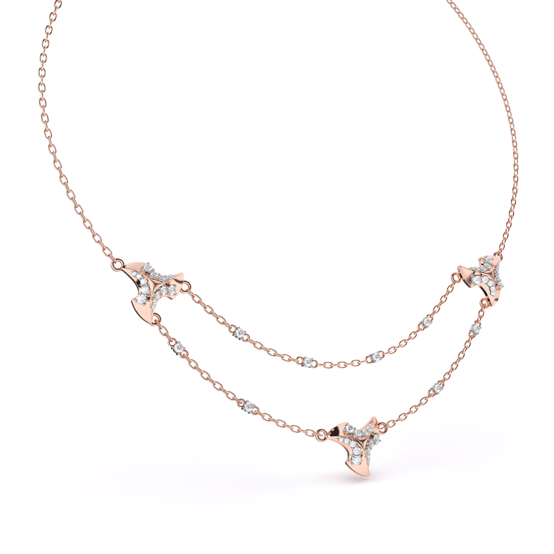 Glimmering Horizon Diamond Necklace