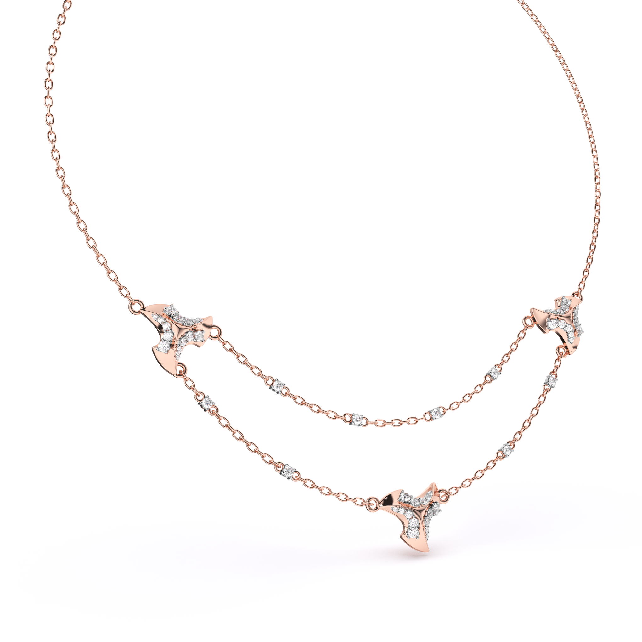 Glimmering Horizon Diamond Necklace