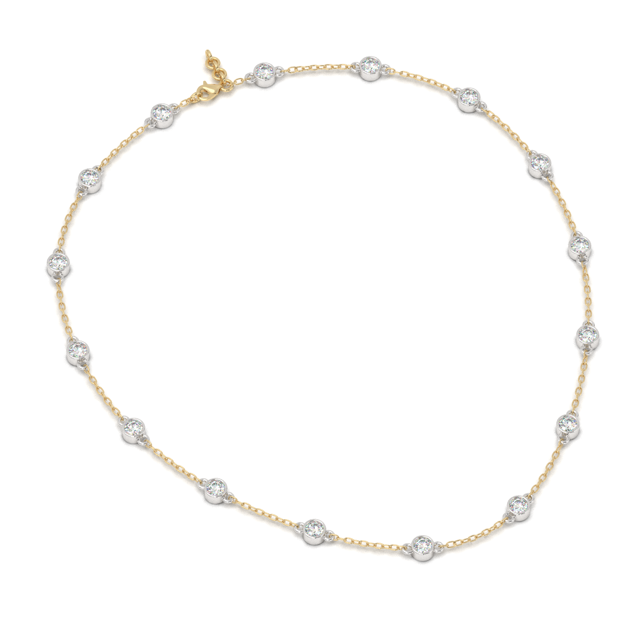 Station Necklace (Yellow Gold)