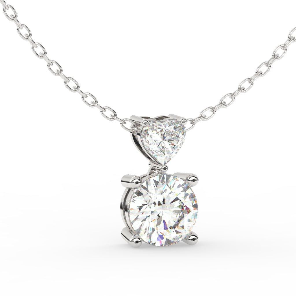 Hearts and Round Pendant