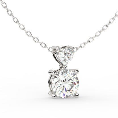 Hearts and Round Pendant