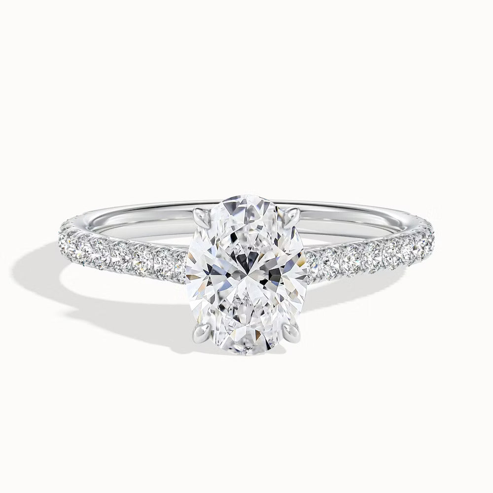 Timeless Grace Engagement Ring (Oval Pave)