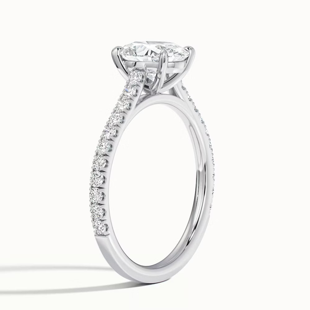 Timeless Grace Engagement Ring (Oval Pave)