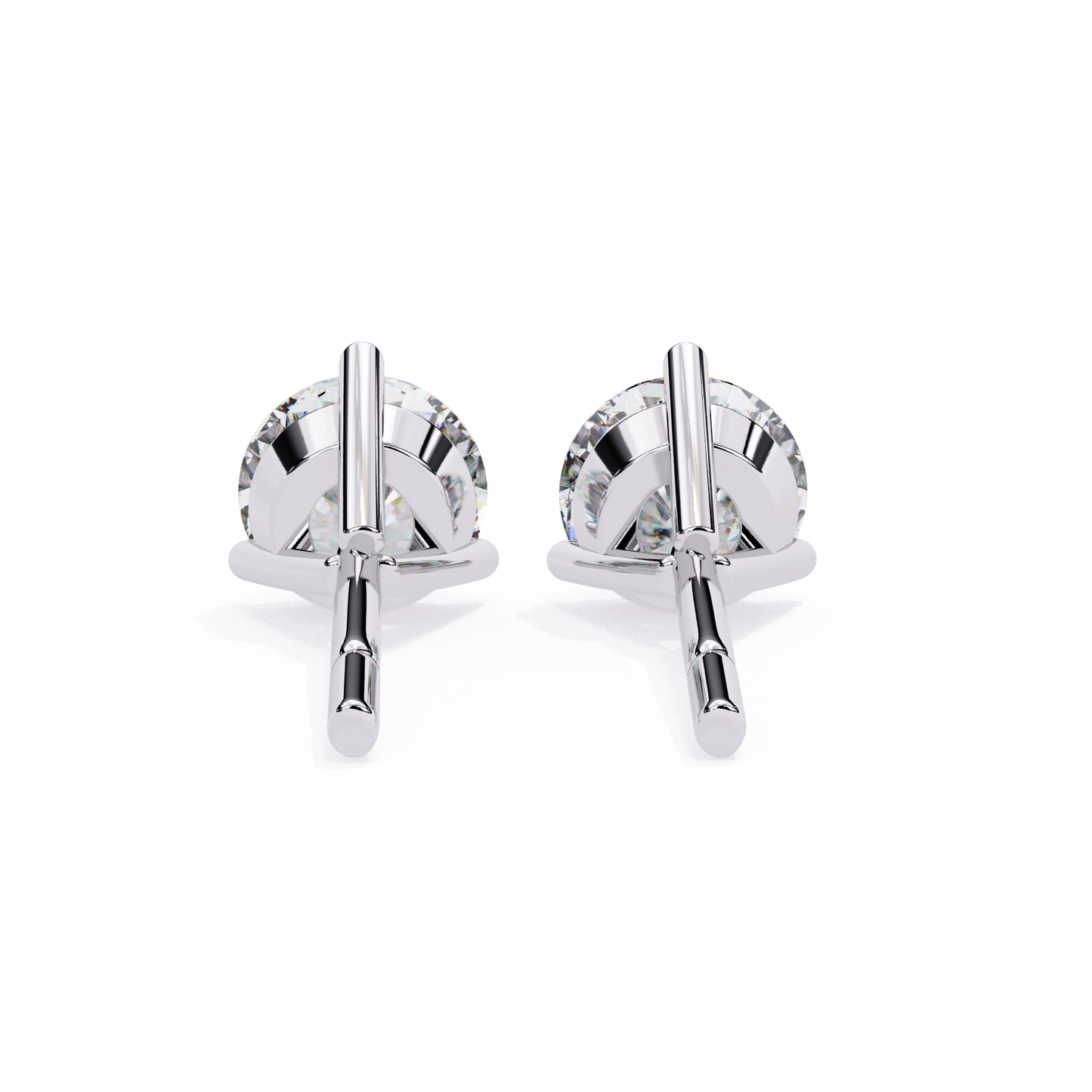 Stellar Luxe Earrings (Rounds-Three Prongs)