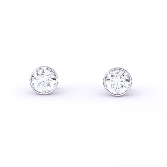 Stellar Luxe Earrings (Round-Bezel)