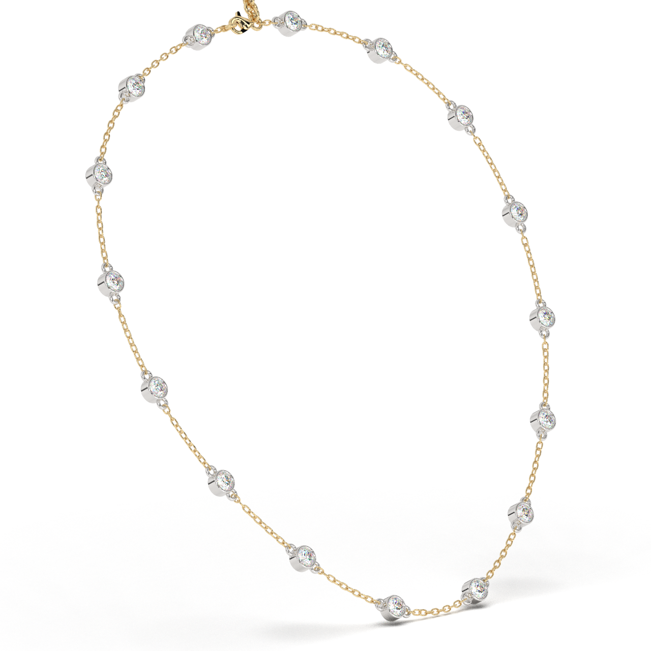 Station Necklace (Yellow Gold)