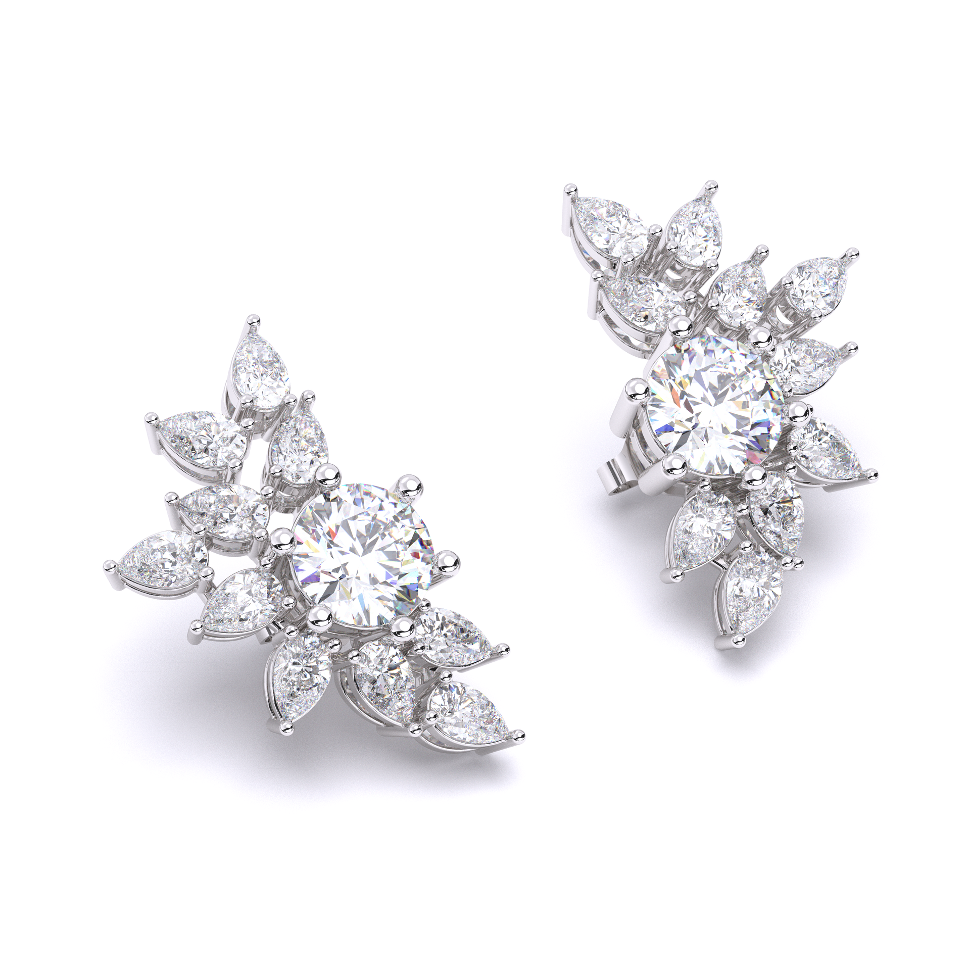 Crystal Petals Earrings