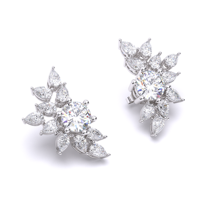 Crystal Petals Earrings
