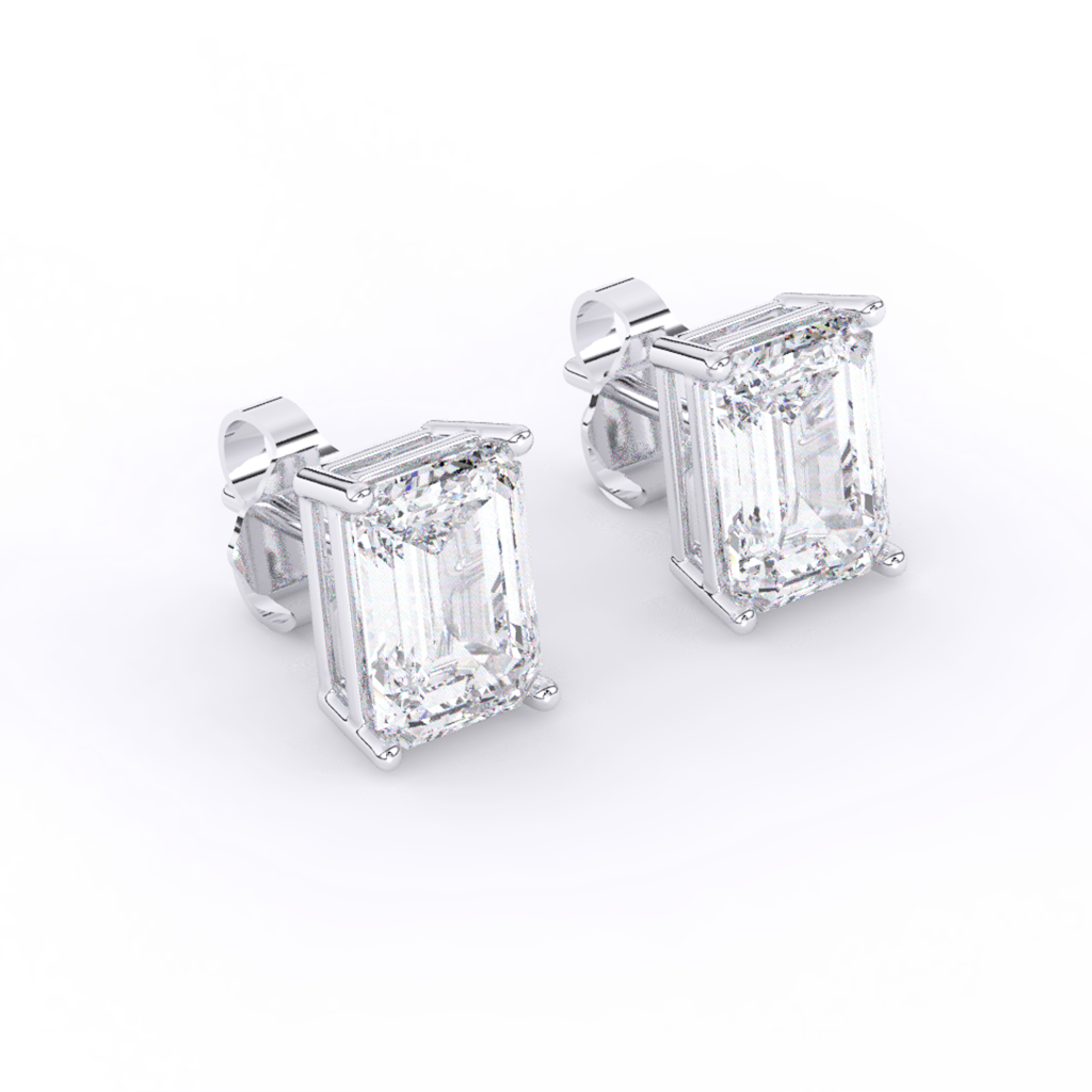 Stellar Luxe Earrings (Emerald Cut)