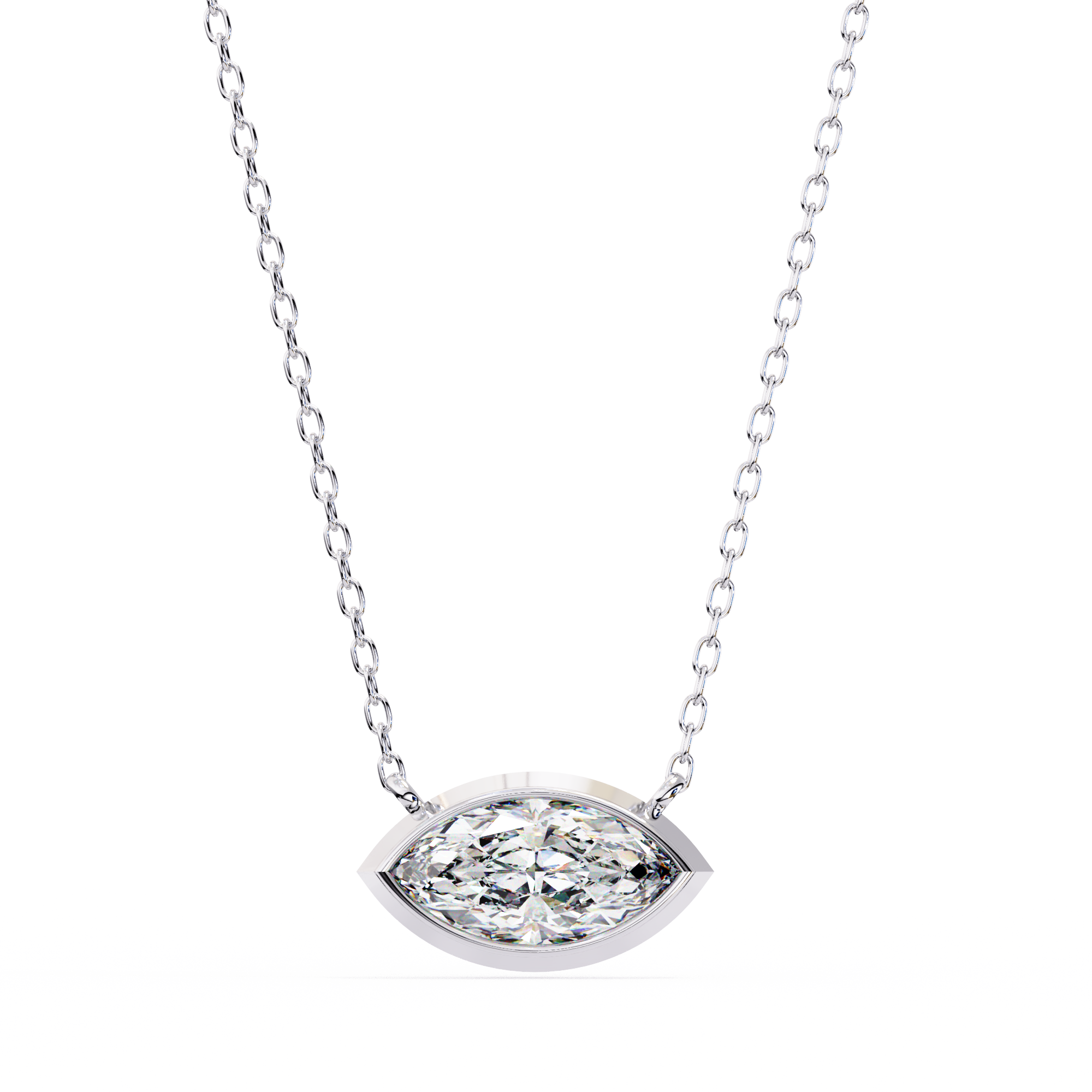 Brilliance Charm Pendant (Marquise Bezel)