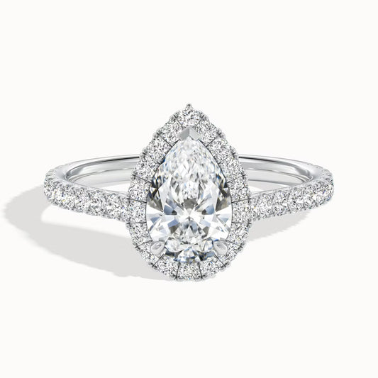 Timeless Grace Ring (Pear Halo)