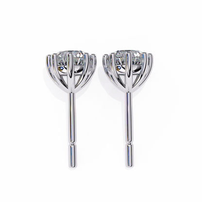 Stellar Luxe Earrings (Round-Eight Prongs)