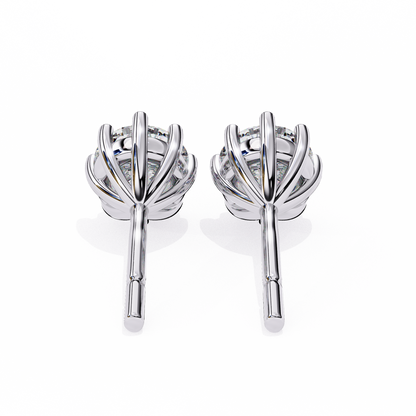 Stellar Luxe Earrings (Round-Eight Prongs)