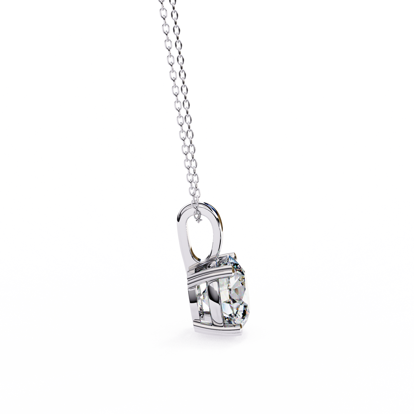 Briliiance Charm Pendant (Round- Four Prongs)