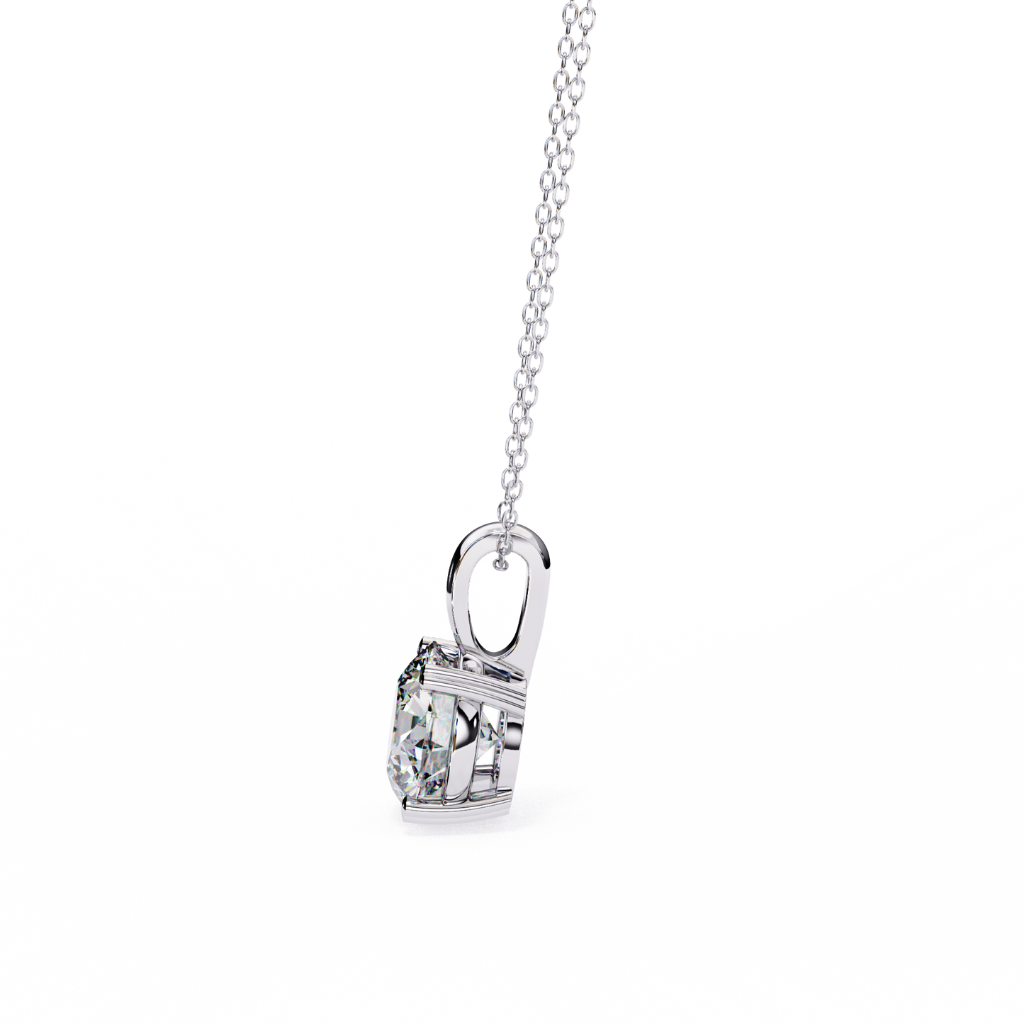 Briliiance Charm Pendant (Round- Four Prongs)