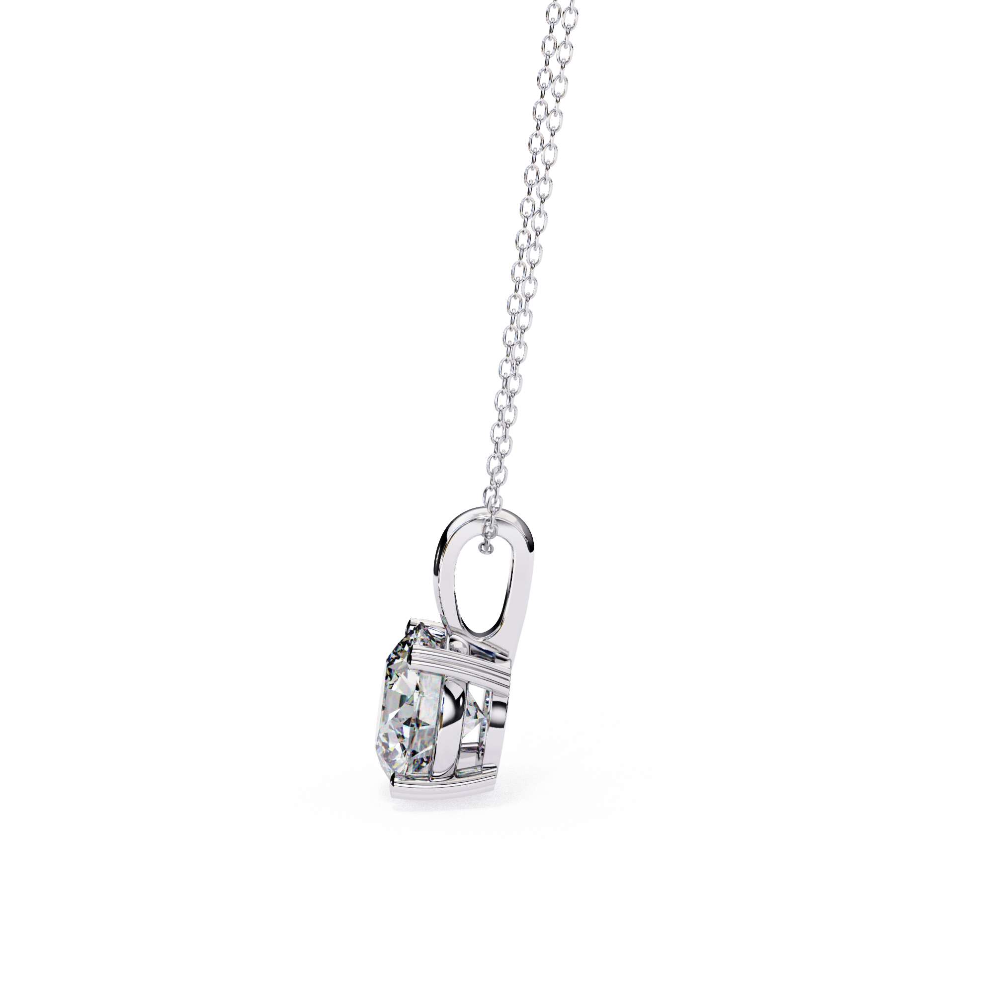 Briliiance Charm Pendant (Round- Four Prongs)