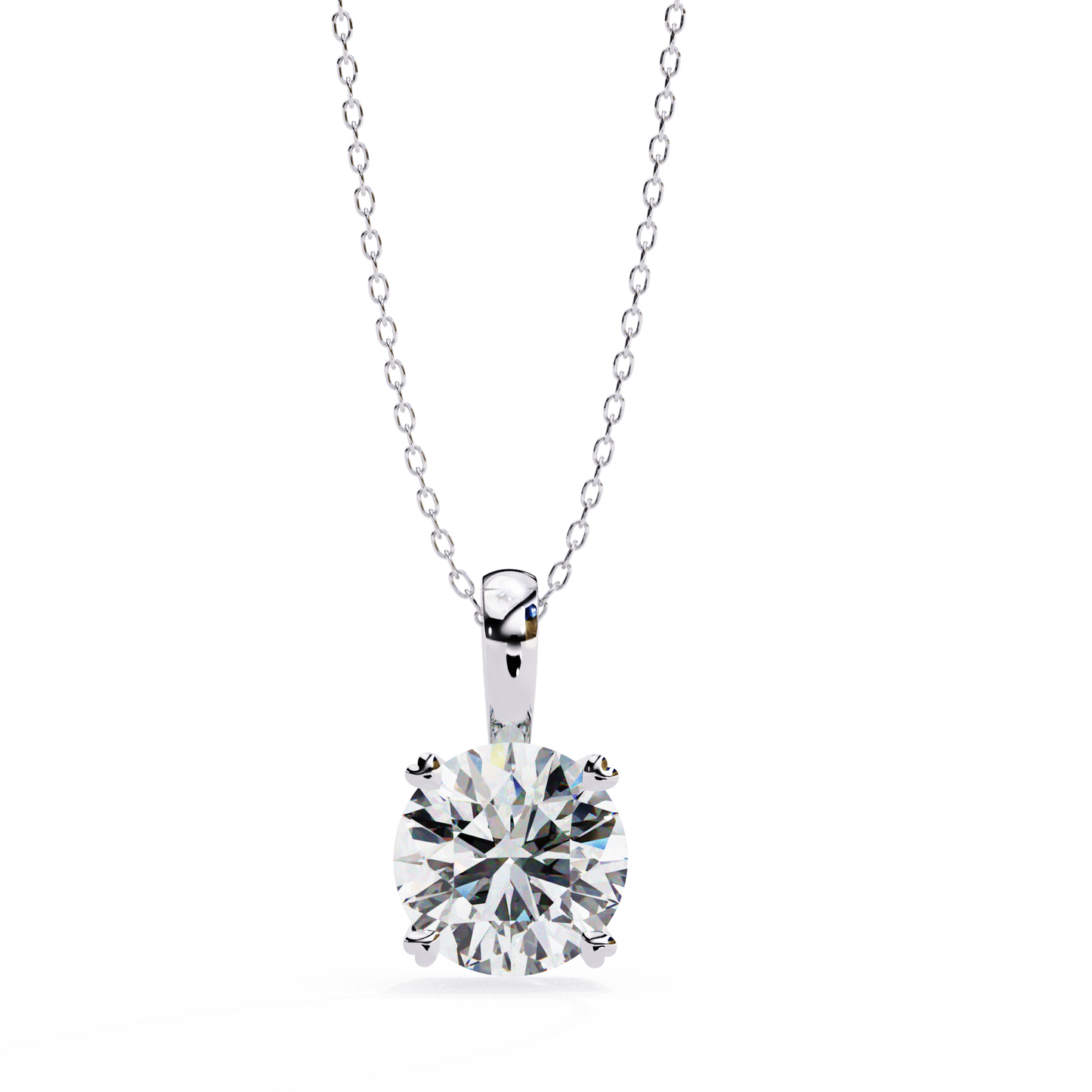 Briliiance Charm Pendant (Round- Four Prongs)