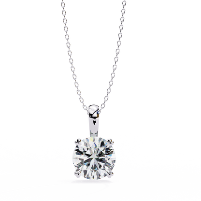 Briliiance Charm Pendant (Round- Four Prongs)