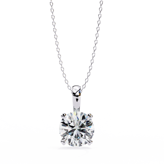 Briliiance Charm Pendant (Round- Four Prongs)