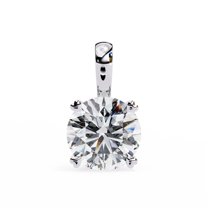 Briliiance Charm Pendant (Round- Four Prongs)
