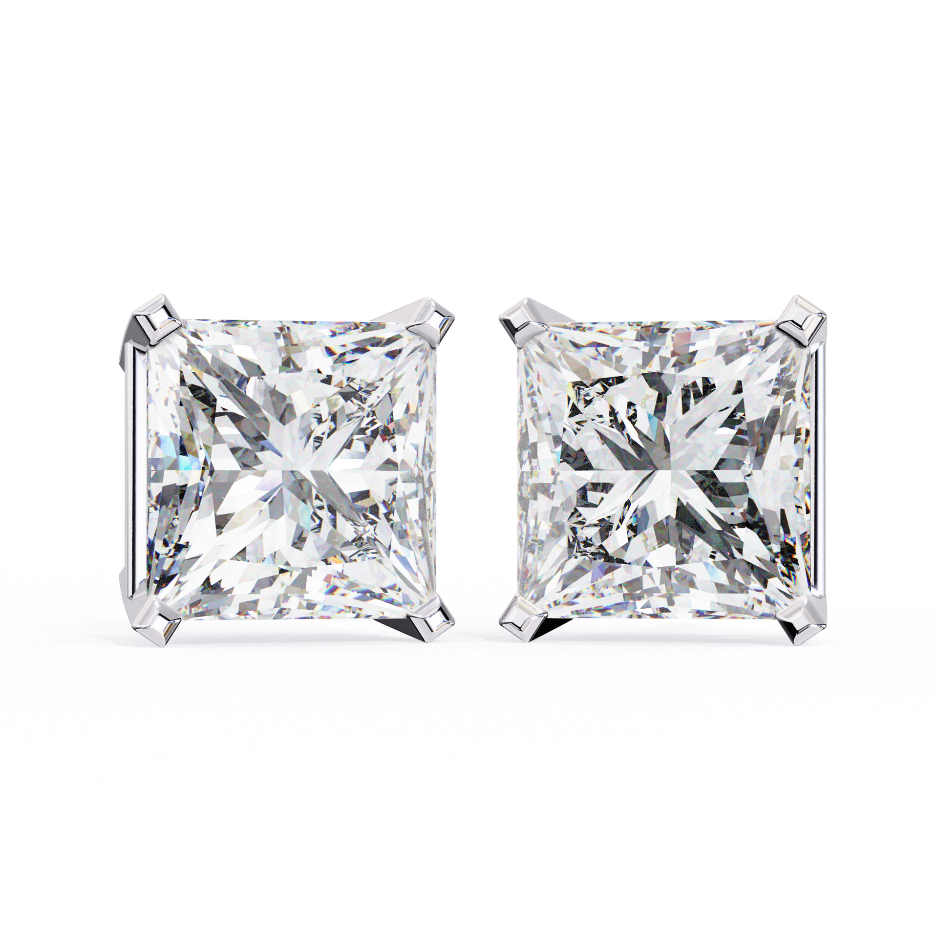 Stellar Luxe Earrings (Princess Cut)