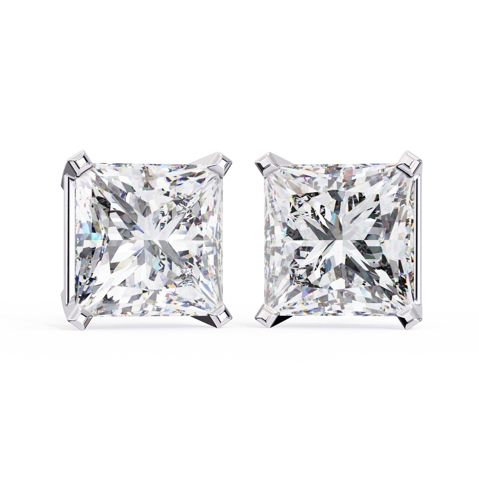 Stellar Luxe Earrings (Princess Cut)