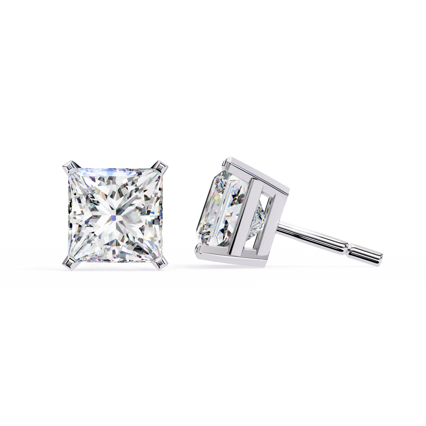 Stellar Luxe Earrings (Princess Cut)