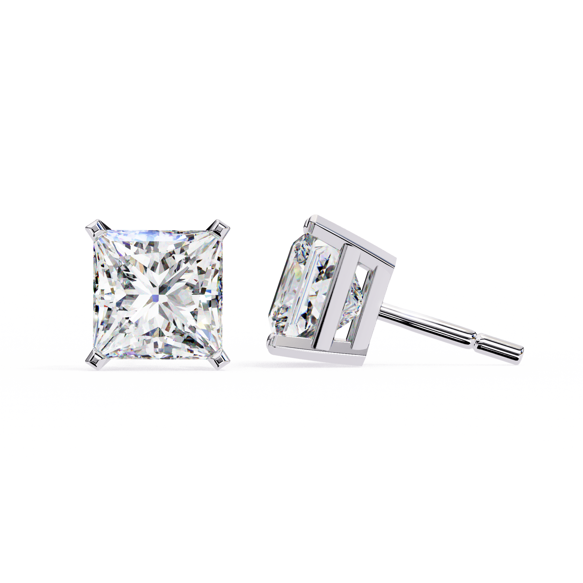 Stellar Luxe Earrings (Princess Cut)